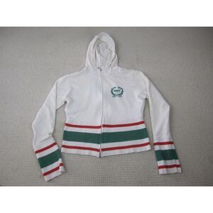 Nike Jacket Teens Girls Large White Green Kenya Hoodie Track Fleece Zip‎ Up